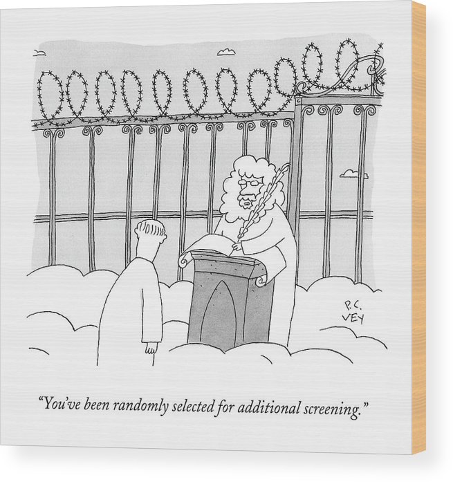 655x697 st peter stands at heaven's gates wood print - Heaven Gates Drawing