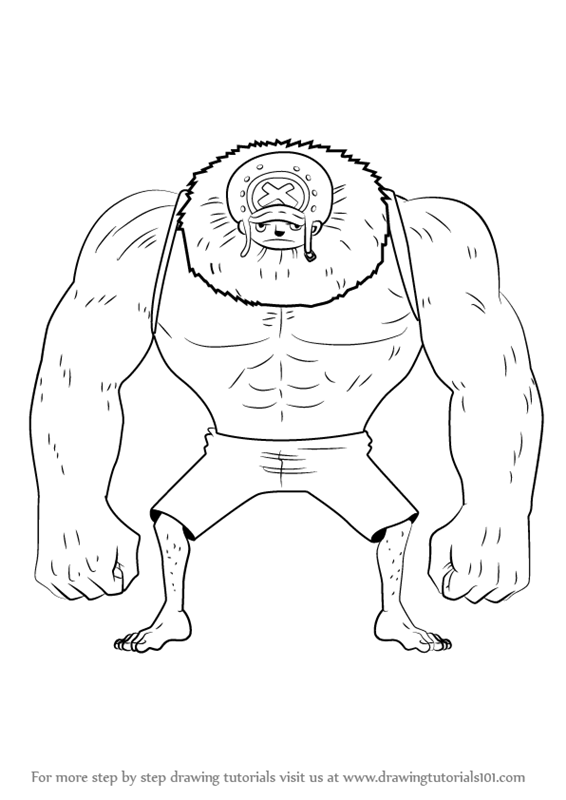 566x800 learn how to draw chopper heavy point from one piece - Heavy Drawing