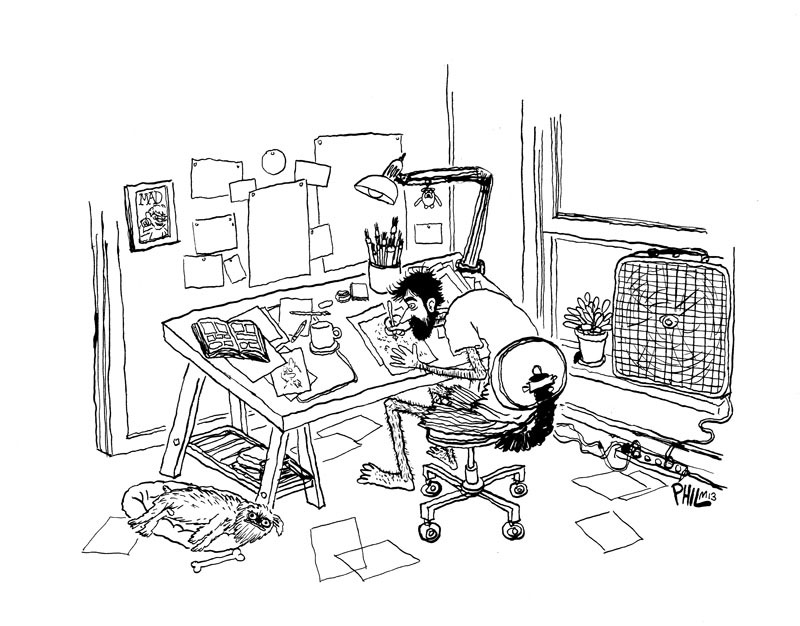 800x626 Phil Mcandrew Illustrations Comics - Heavy Drawing