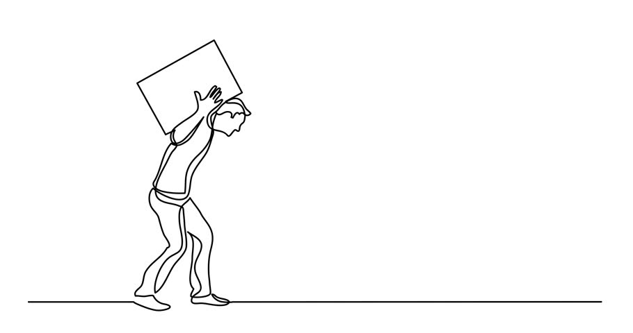 910x480 Self Drawing Animation Of Continuous Stock Footage Video - Heavy Drawing