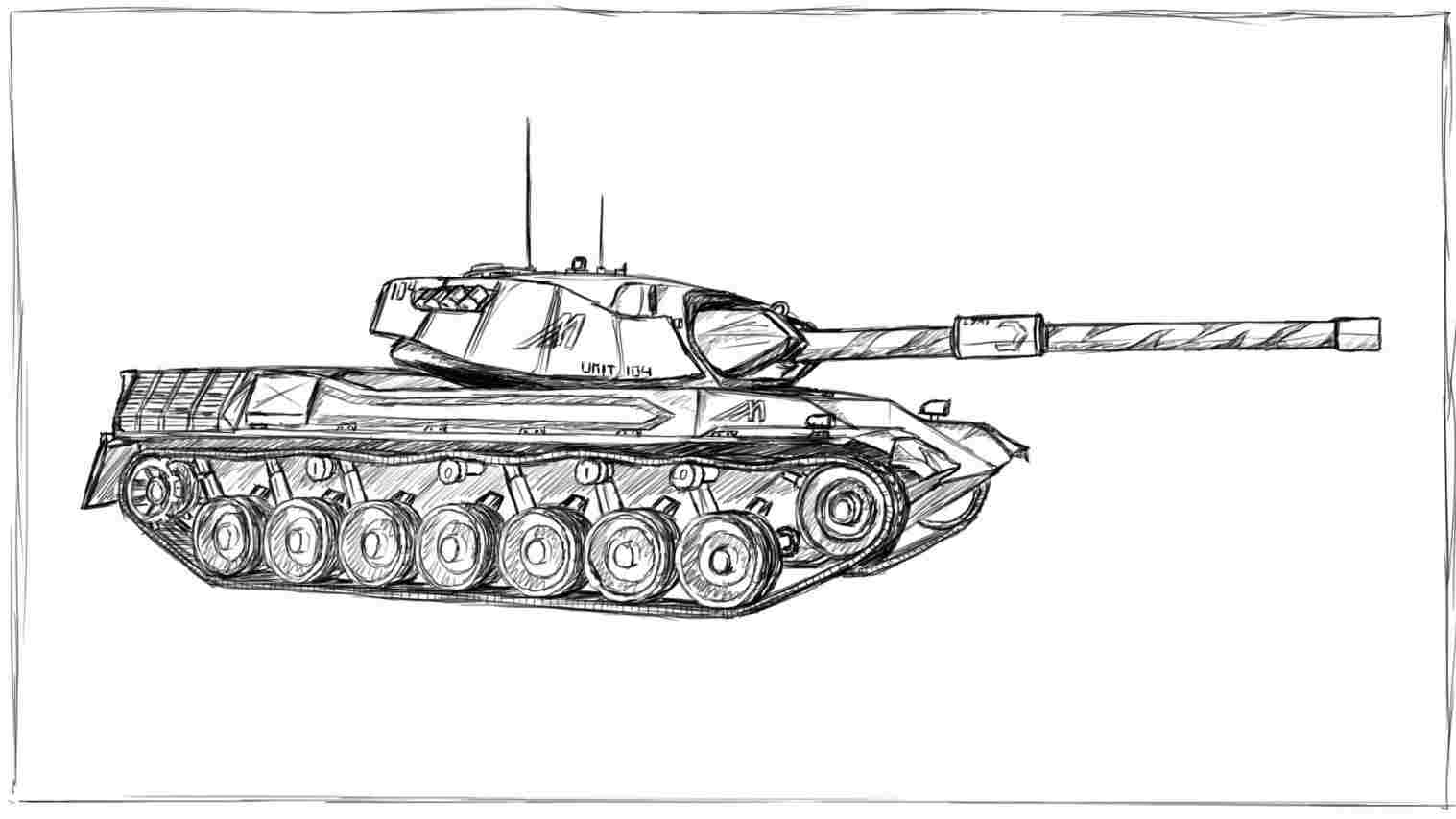 1517x853 tank drawing to draw a t heavy fan art world - Heavy Drawing