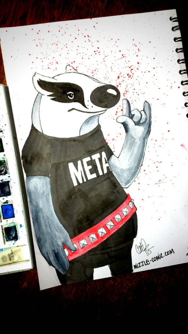 600x1065 muggy the heavy metal badger drawings - Heavy Metal Drawings