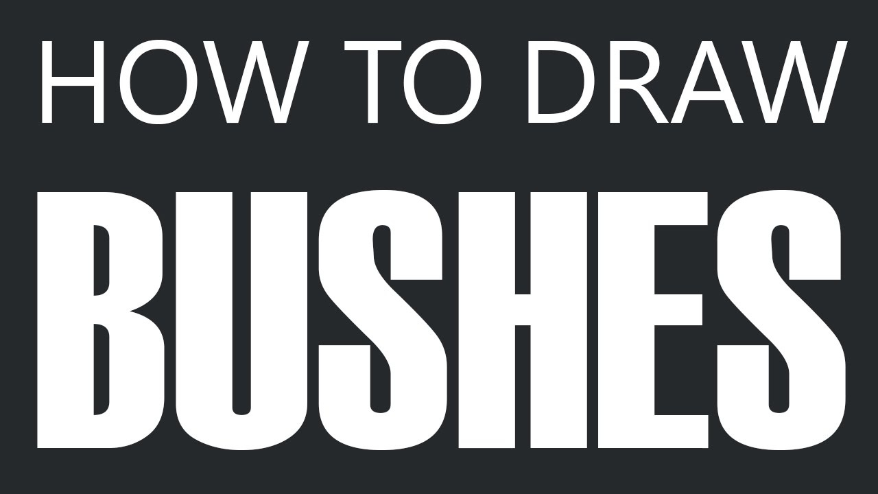 1280x720 How To Draw A Bush - Hedge Drawing