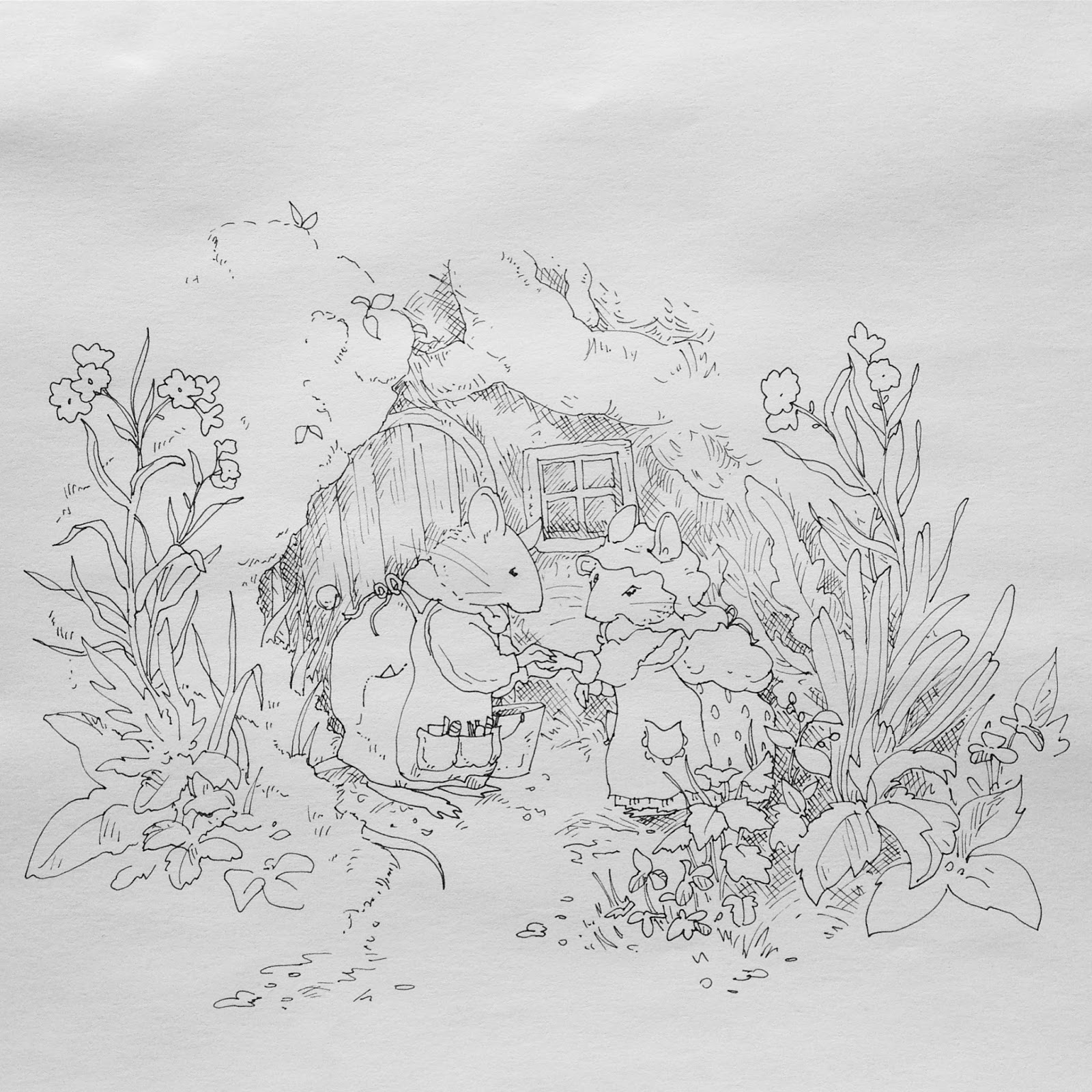1600x1600 Meadow To Grove Drawing From Brambly Hedge - Hedge Drawing