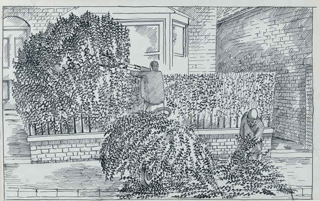 650x409 stanley spencer eve's art - Hedge Drawing