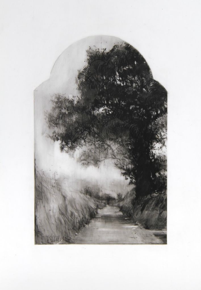 708x1020 the air streams with possibility, hedge drawing conte - Hedge Drawing