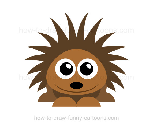 500x417 How To Draw A Hedgehog - Hedgehog Cartoon Drawing