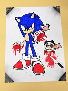 225x300 original sketch art sonic the hedgehog cartoon sega drawing - Hedgehog Cartoon Drawing