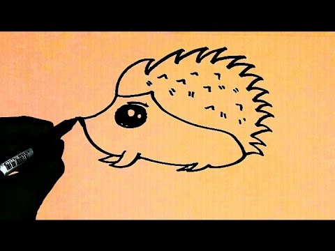 480x360 Art Lesson How To Draw Cartoon Hedgehog Step - Hedgehog Cartoon Drawing