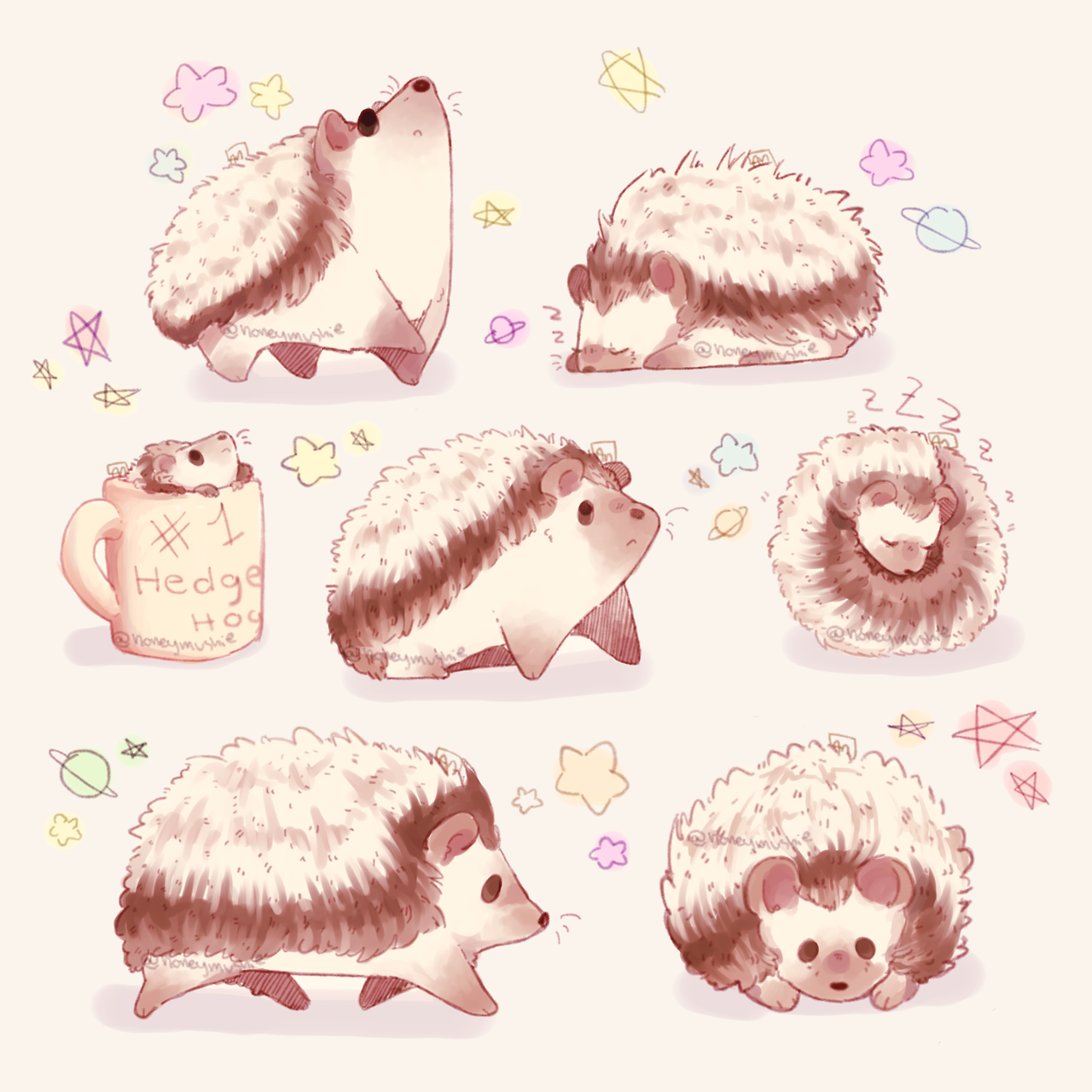 1280x1280 Tips For Hedgehog Care Honeymushie My Friend - Hedgehog Drawing Tumblr