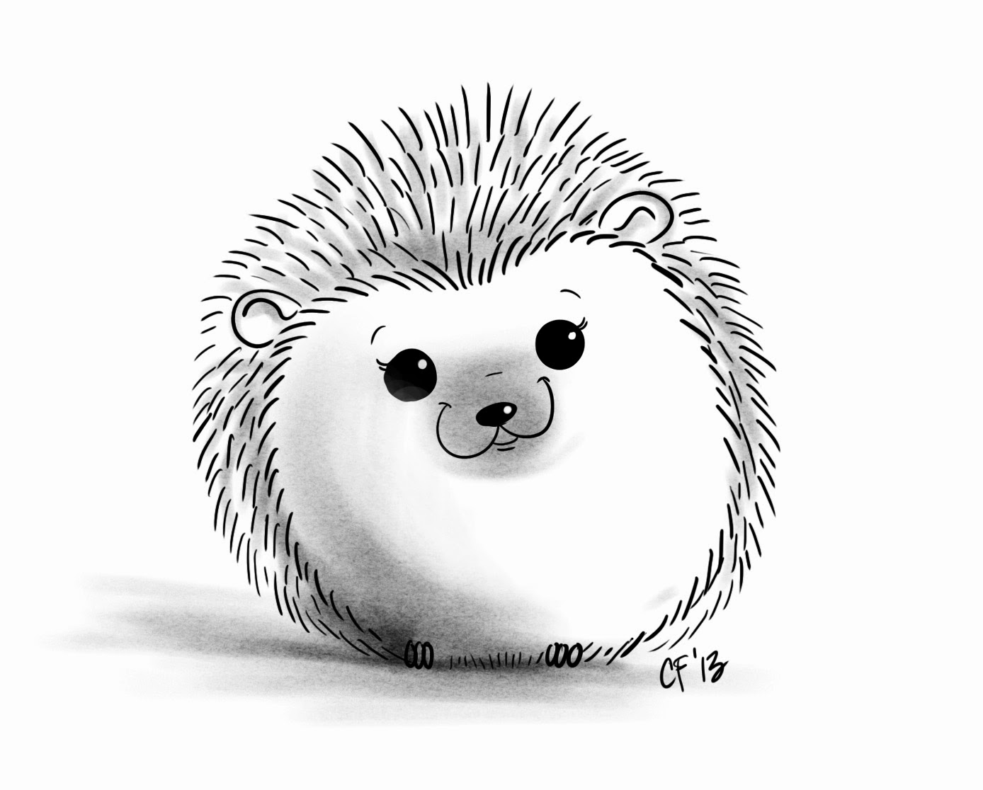 Cartoon Hedgehog Line Drawing Cartoon On Net