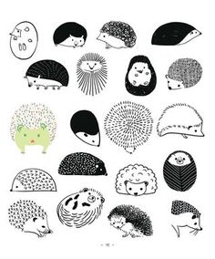 236x284 Best Hedgehog Drawing Images In Hedgehog Art, Hedgehog - Hedgehog Line Drawing