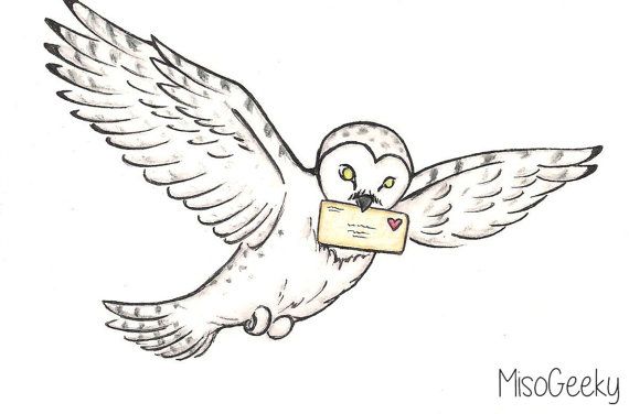 570x376 love letter delivery - Hedwig Drawing