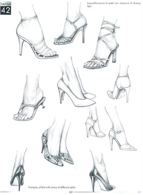 500x682 drawing art heels shoes draw feet high heels anatomy sneakers foot - Heels Drawing