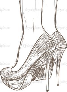236x324 how to draw high heel shoes - Heels Drawing