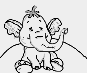 300x250 Heffalump Drawing - Heffalump Drawing