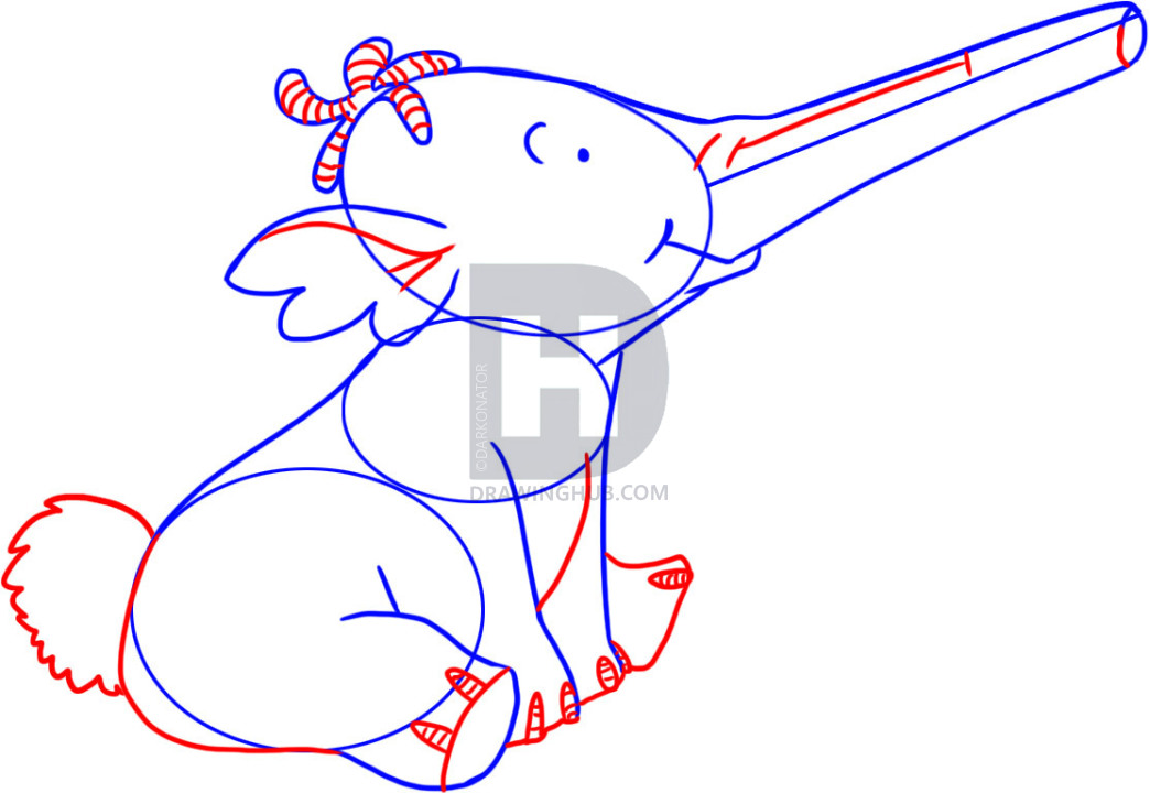 1044x720 How To Draw Heffalump, Step - Heffalump Drawing