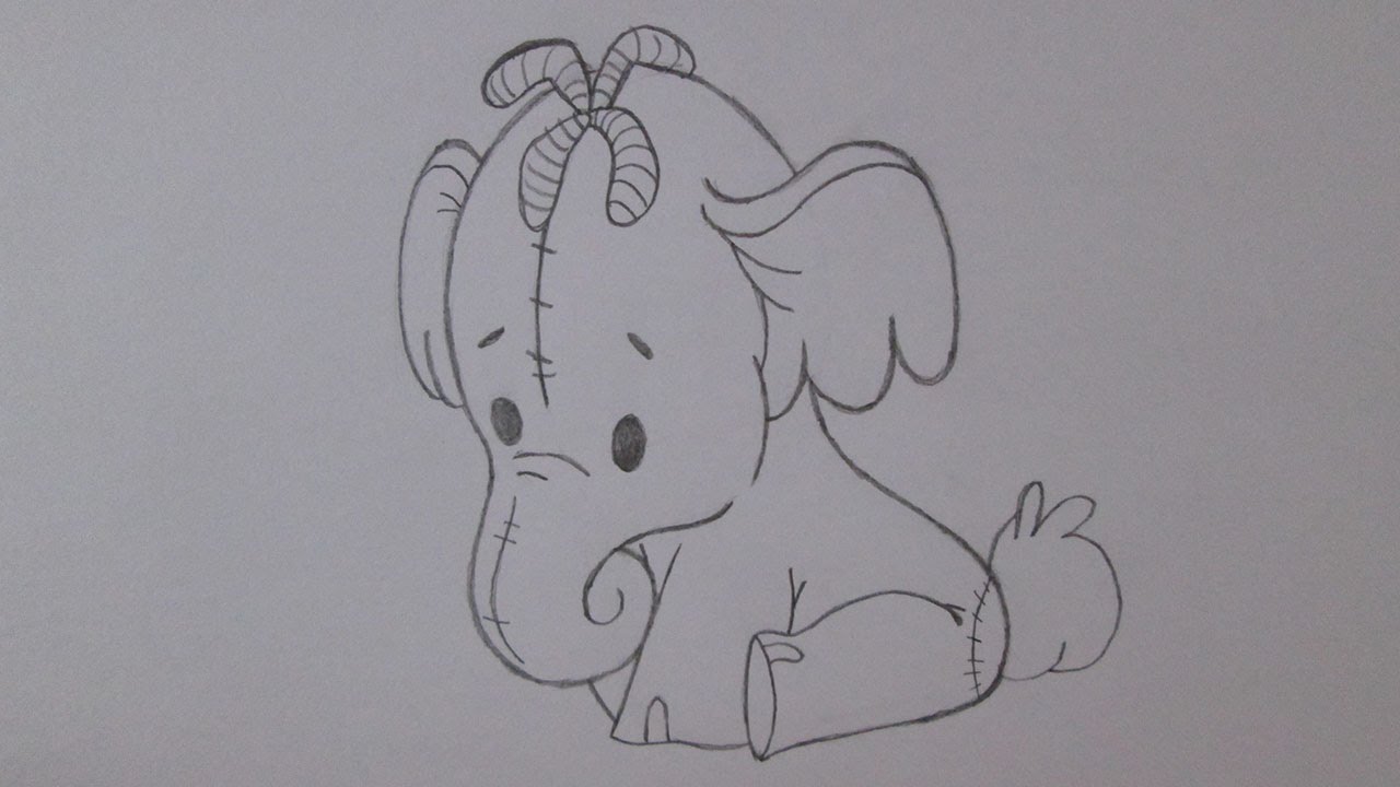 1280x720 How To Draw Heffalumps From Winnie The Pooh - Heffalump Drawing