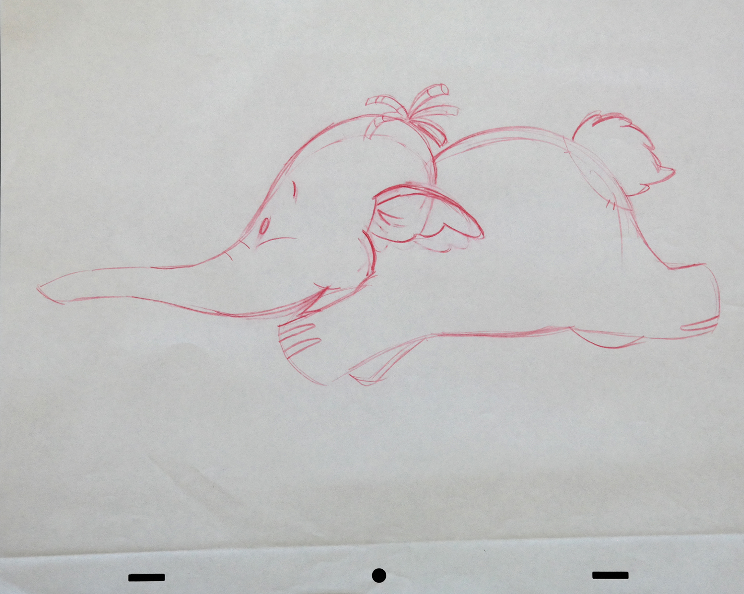 1500x1197 Pooh's Heffalump Movie Production Drawing - Heffalump Drawing