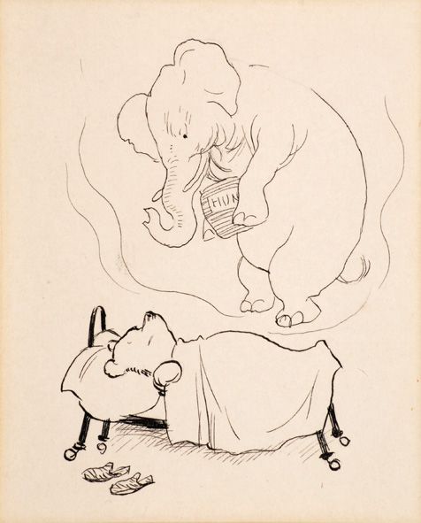 476x591 shepard, ernest h - Heffalump Drawing