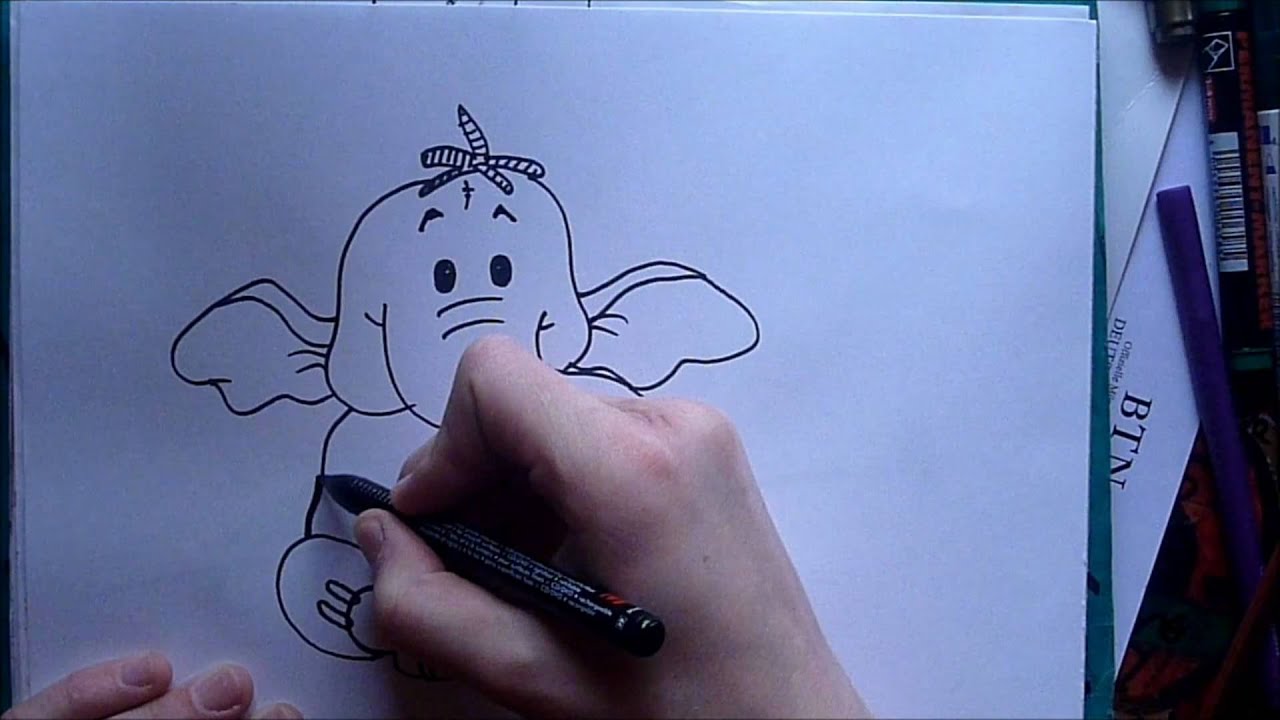 1280x720 Drawing A Charcter Heffalump - Heffalump Drawing