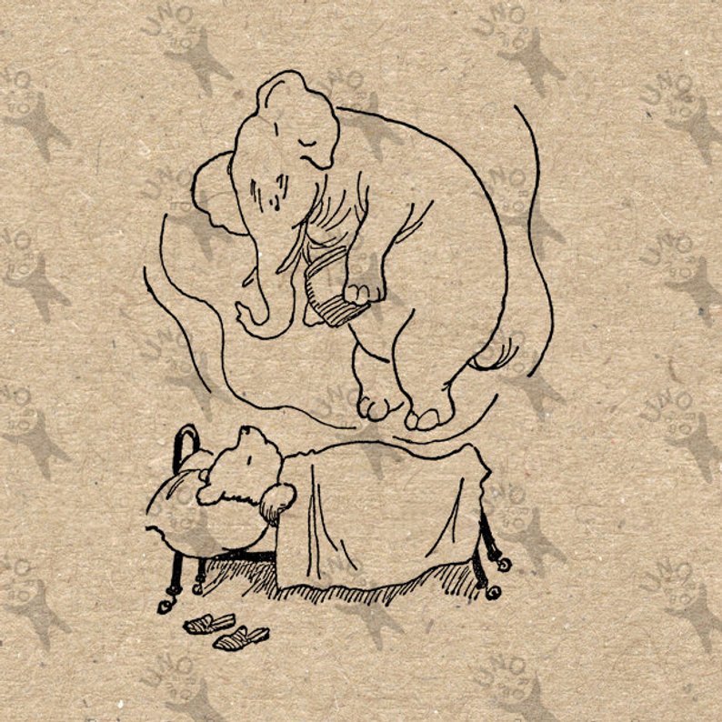 794x794 Winnie The Pooh Dream Heffalump Drawing Instant Download Etsy - Heffalump Drawing