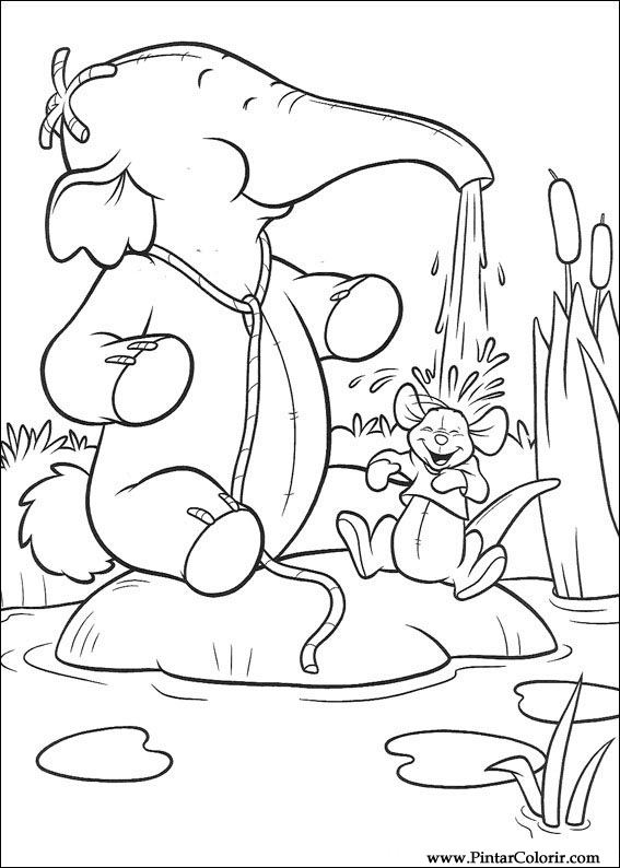 567x794 Drawings To Paint Colour And The Pooh Heffalump - Heffalump Drawing