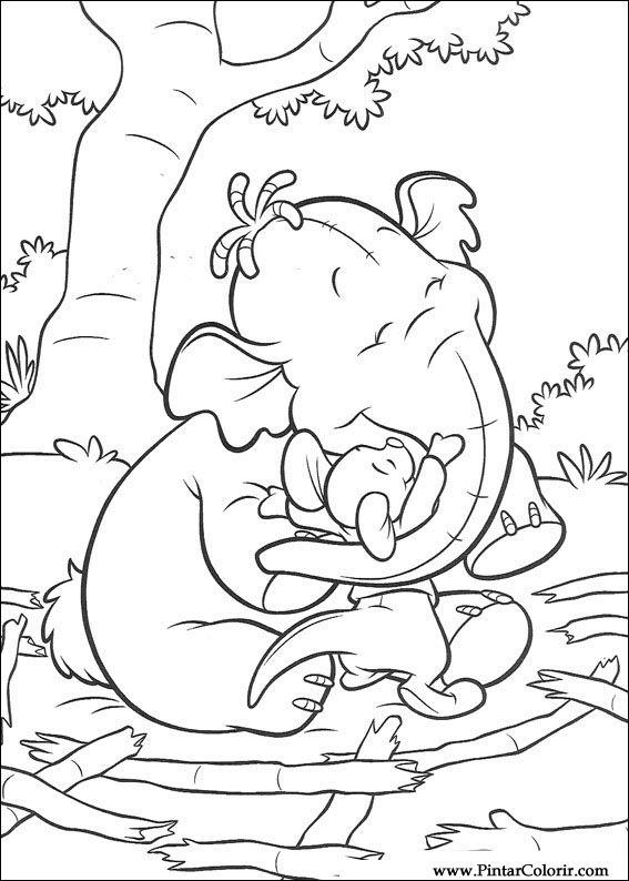 567x794 Drawings To Paint Colour And The Pooh Heffalump - Heffalump Drawing