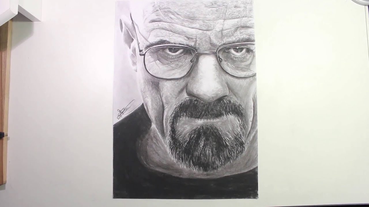 1280x720 speed drawing walter white - Heisenberg Drawing