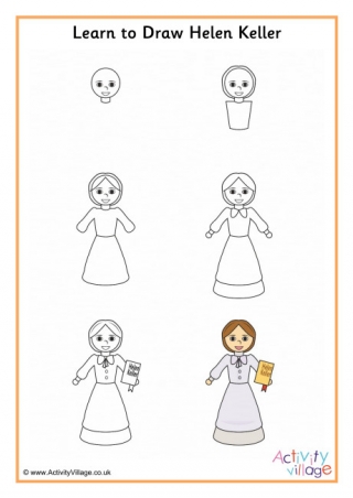 320x452 Helen Keller For Kids - Helen Keller Drawing