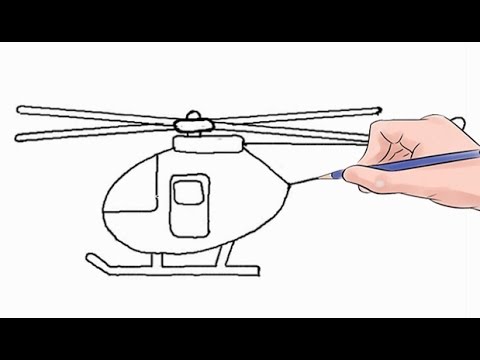 480x360 how to draw a helicopter easy step - Helicopter Drawing