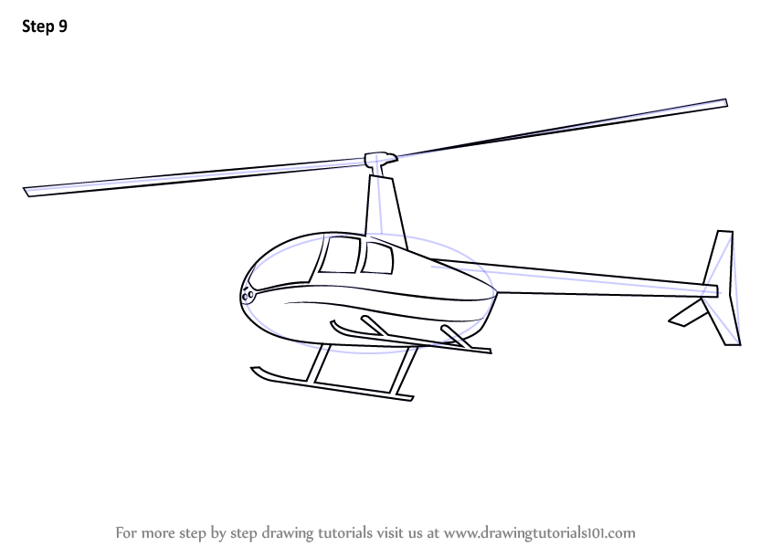 844x598 Learn How To Draw A Flying Helicopter - Helicopter Drawing
