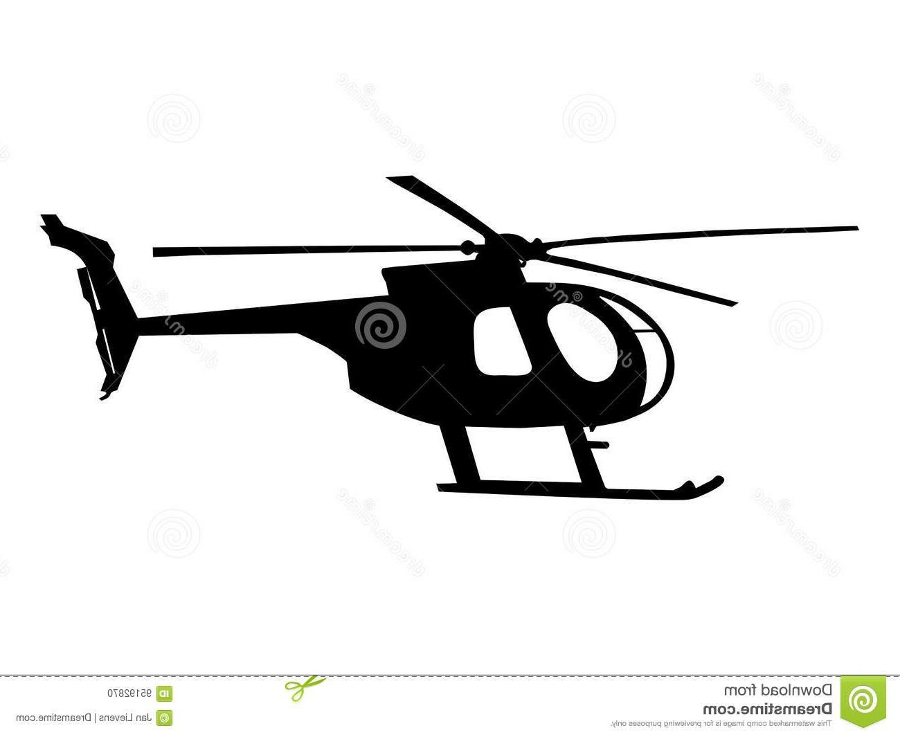 Вертолет вo.105 силуэт