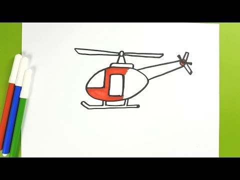 480x360 How To Draw A Helicopter Easy Step - Helicopter Drawing For Kids