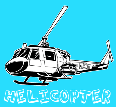 400x370 How To Draw A Helicopter With Easy Step - Helicopter Drawing For Kids