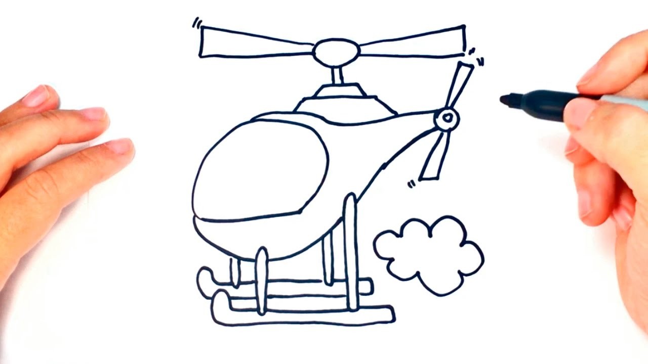 1280x720 how to draw a helicopter for kids, helicopter easy draw tutorial - Helicopter Drawing For Kids
