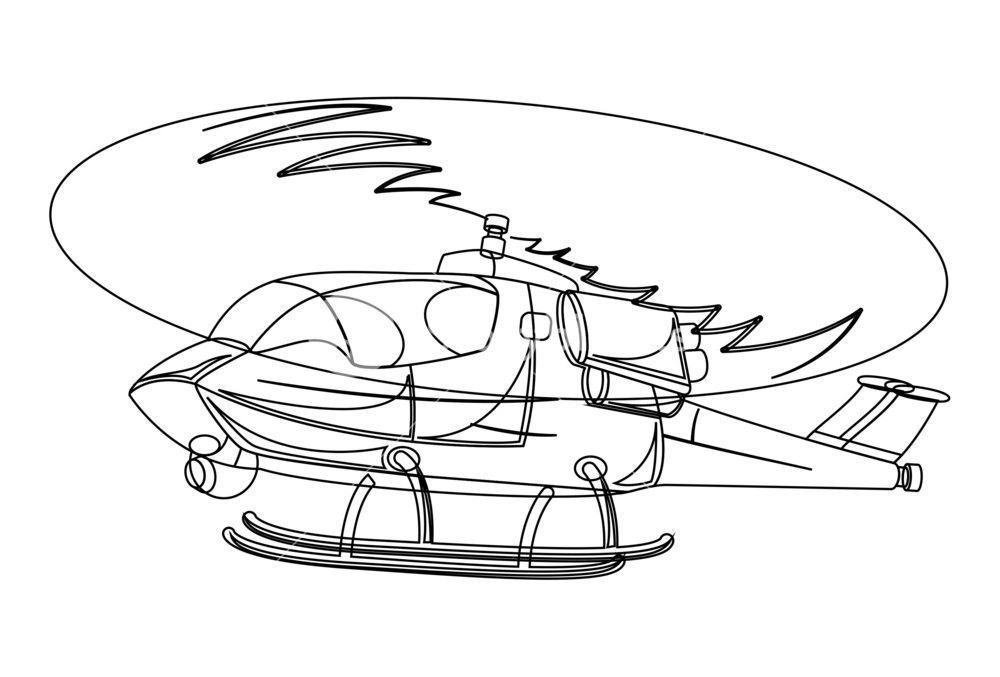 1000x677 Helicopter Drawing Royalty Free Stock Image - Helicopter Drawing Images