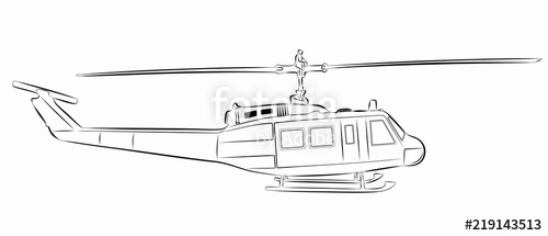 500x215 Illustration Of Helicopter Vector Drawing Stock Image - Helicopter Drawing Images