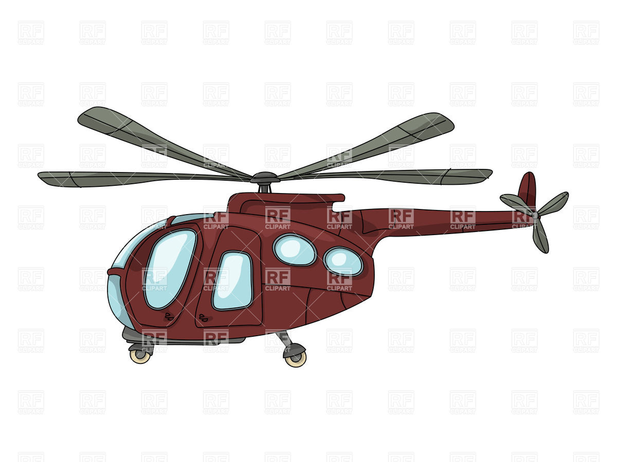 1200x900 Cartoon Drawing Of Brown Helicopter Vector Image Of Transportation - Helicopter Drawing Pictures