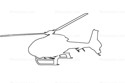 418x279 Eurocopter Line Drawing, Outline Images, Photography, Stock - Helicopter Line Drawing
