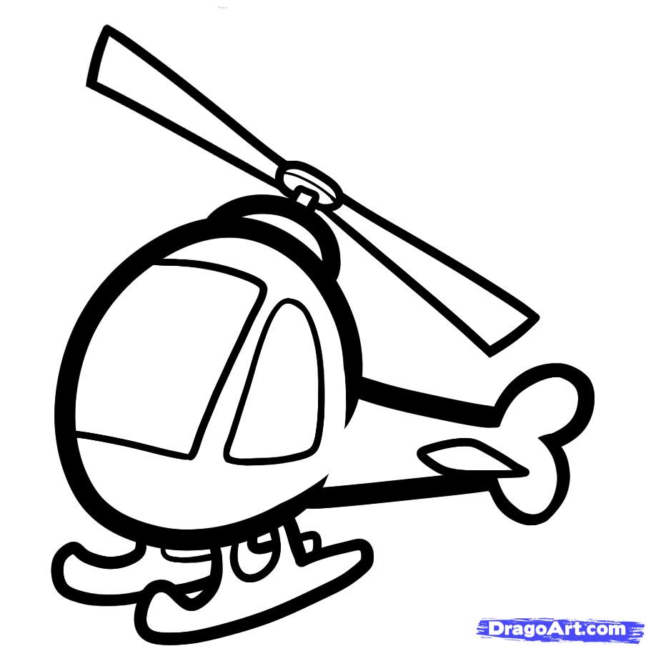 904x904 How To Draw A Helicopter For Kids, Step - Helicopter Line Drawing