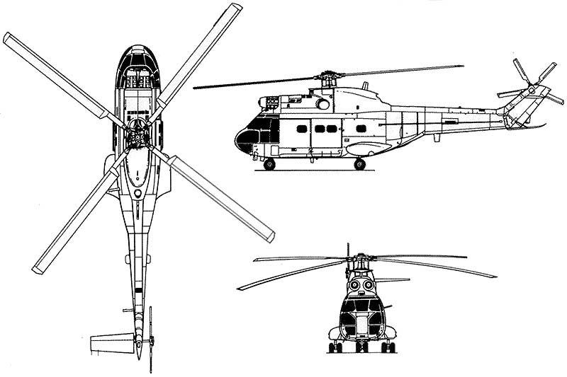 800x533 puma hc line drawing - Helicopter Line Drawing
