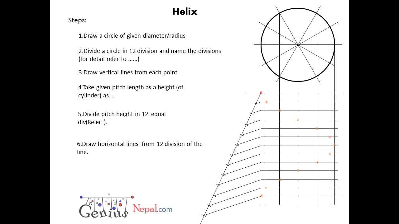 1280x720 Engineering Drawing Tutorialsplane Geometrical Construction - Helix Drawing