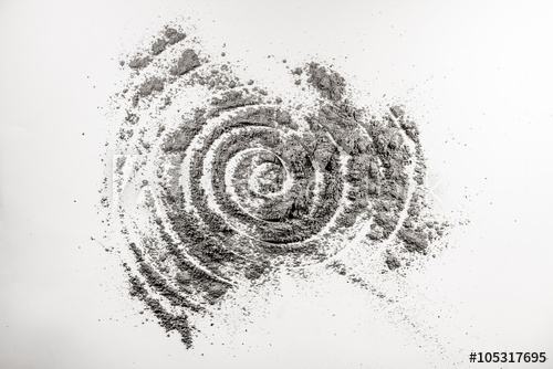 500x334 Spiral Shape Helix Drawing In Spattered Ash - Helix Drawing