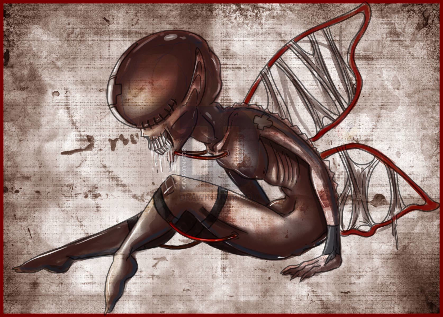 1674x1200 How To Draw A Hell Fairy, Step - Hell Drawing