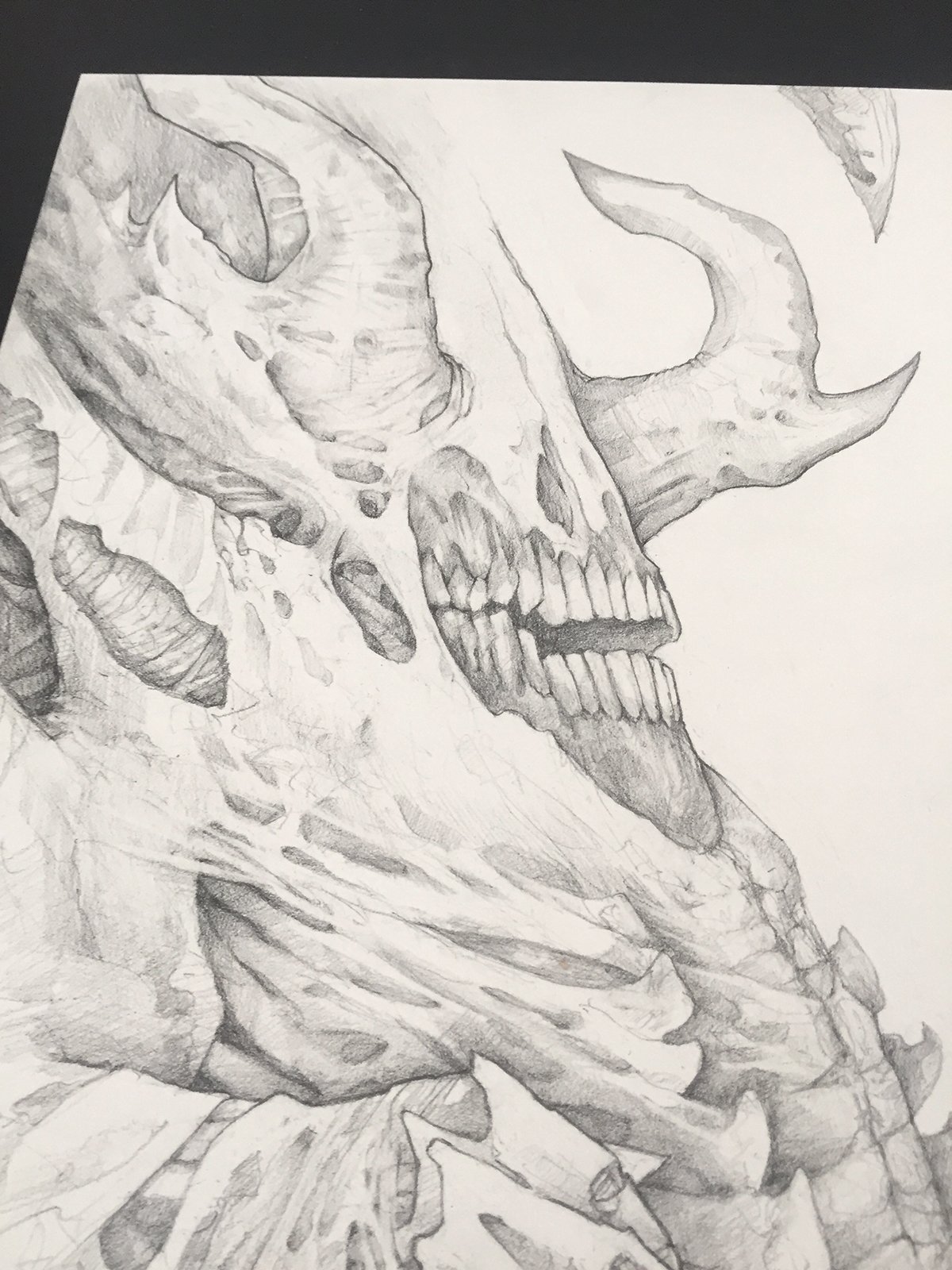 1200x1600 Original Drawing - Hell Drawing