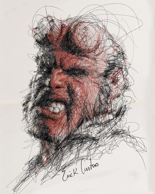 619x774 hellboy drawing - Hellboy Drawing