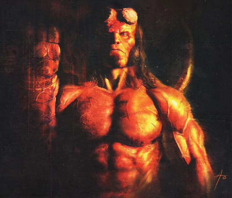 750x640 hellboy drawing - Hellboy Drawing