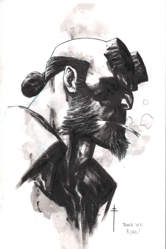 533x800 hellboy sketch, in ryan a's mignolaverse comic art gallery room - Hellboy Drawing