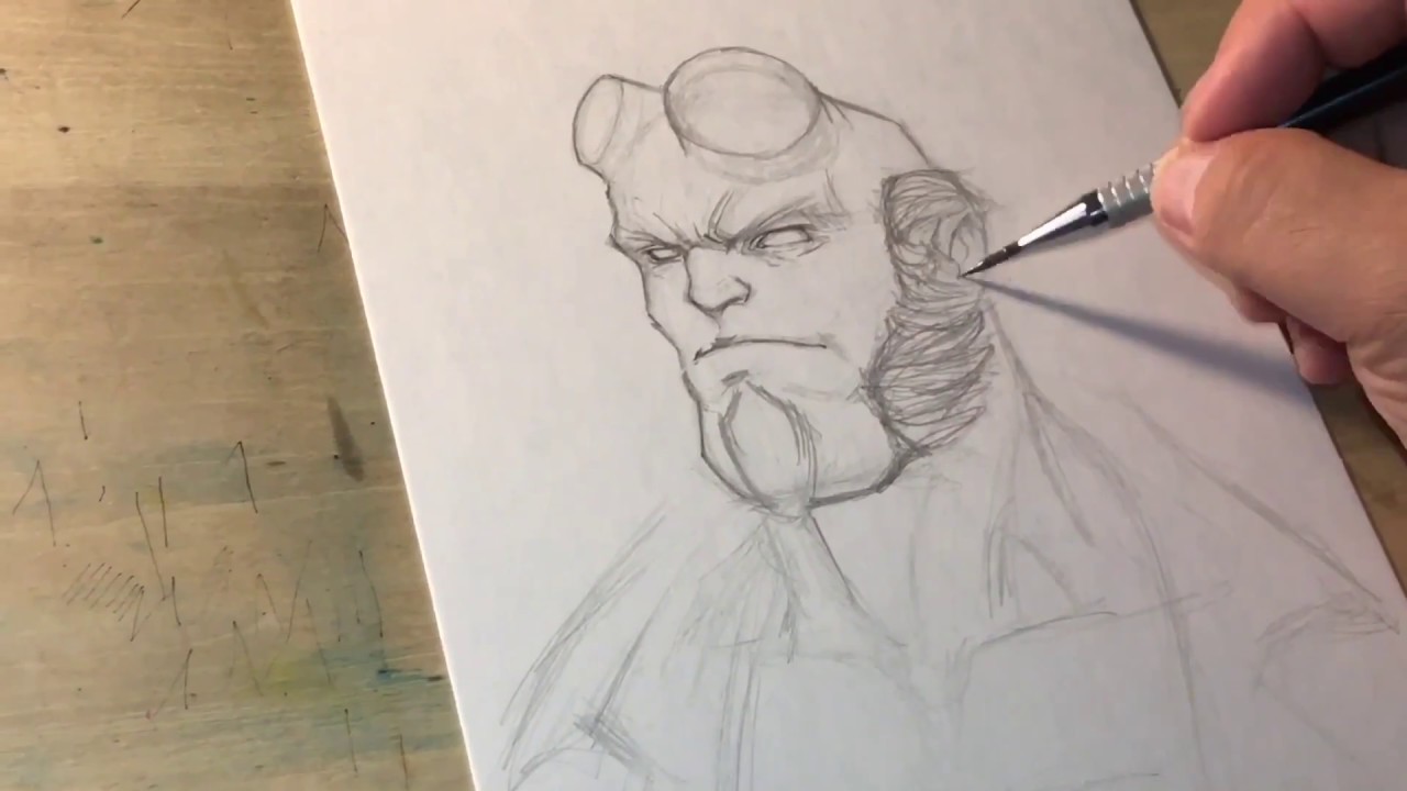 1280x720 how to draw hellboy part - Hellboy Drawing
